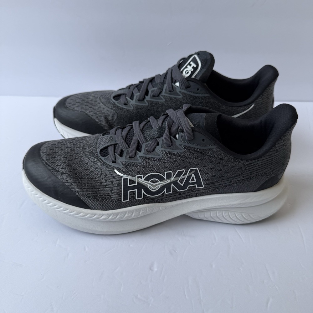 NEW HOKA Mach 6 Black White Running Shoes Women's 8.5 1147810 BWHT Sneakers